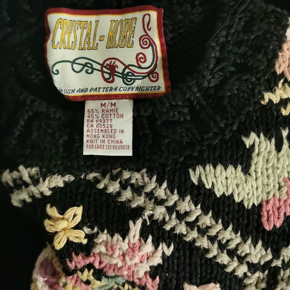Vintage Knit Floral Sweater - Picture 6 of 6